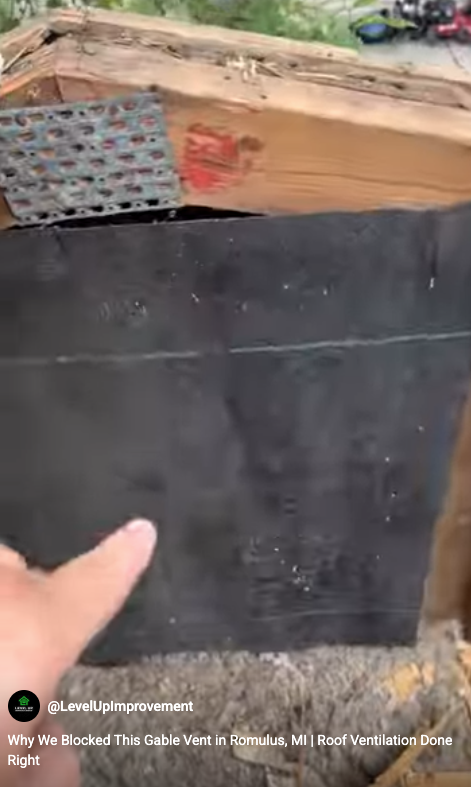 Proper Ventilation - Gable Vent Blocking
