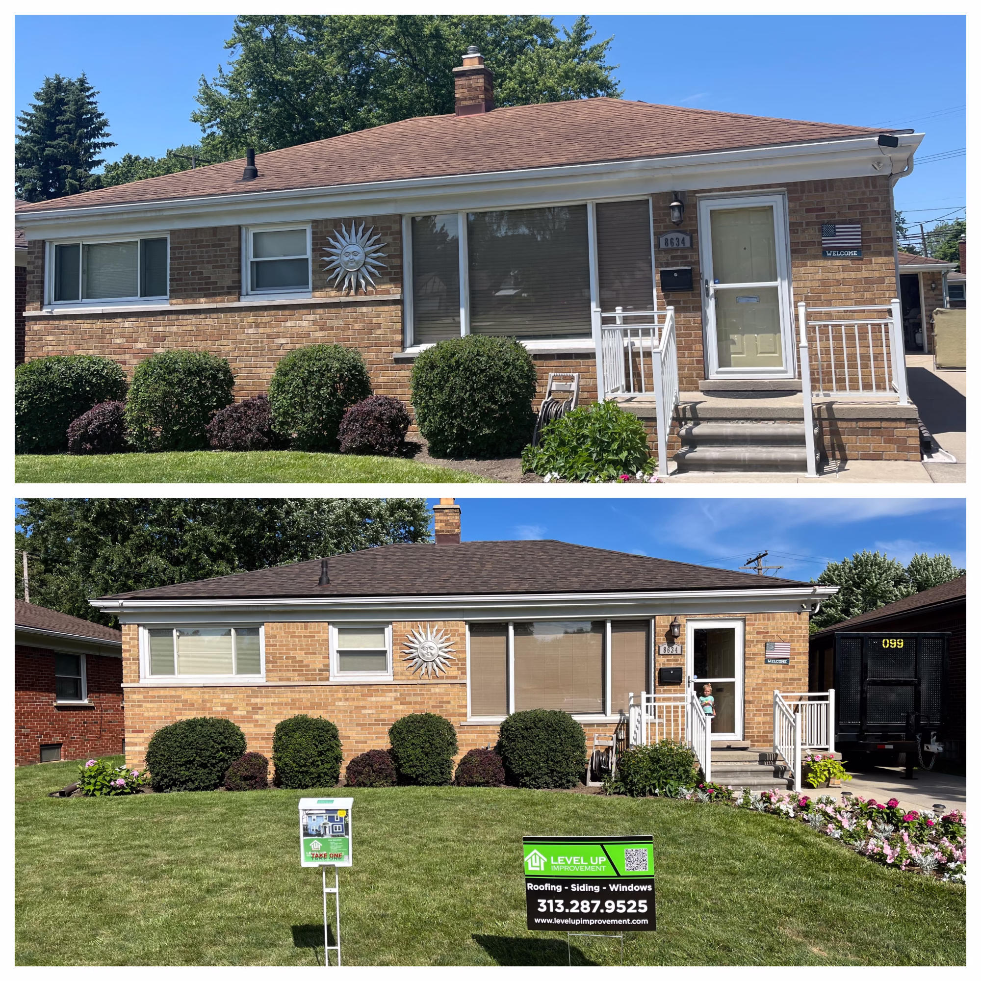 Allen Park Before&After Roof - Level Up Improvement - Before and After Roof in Allen Park