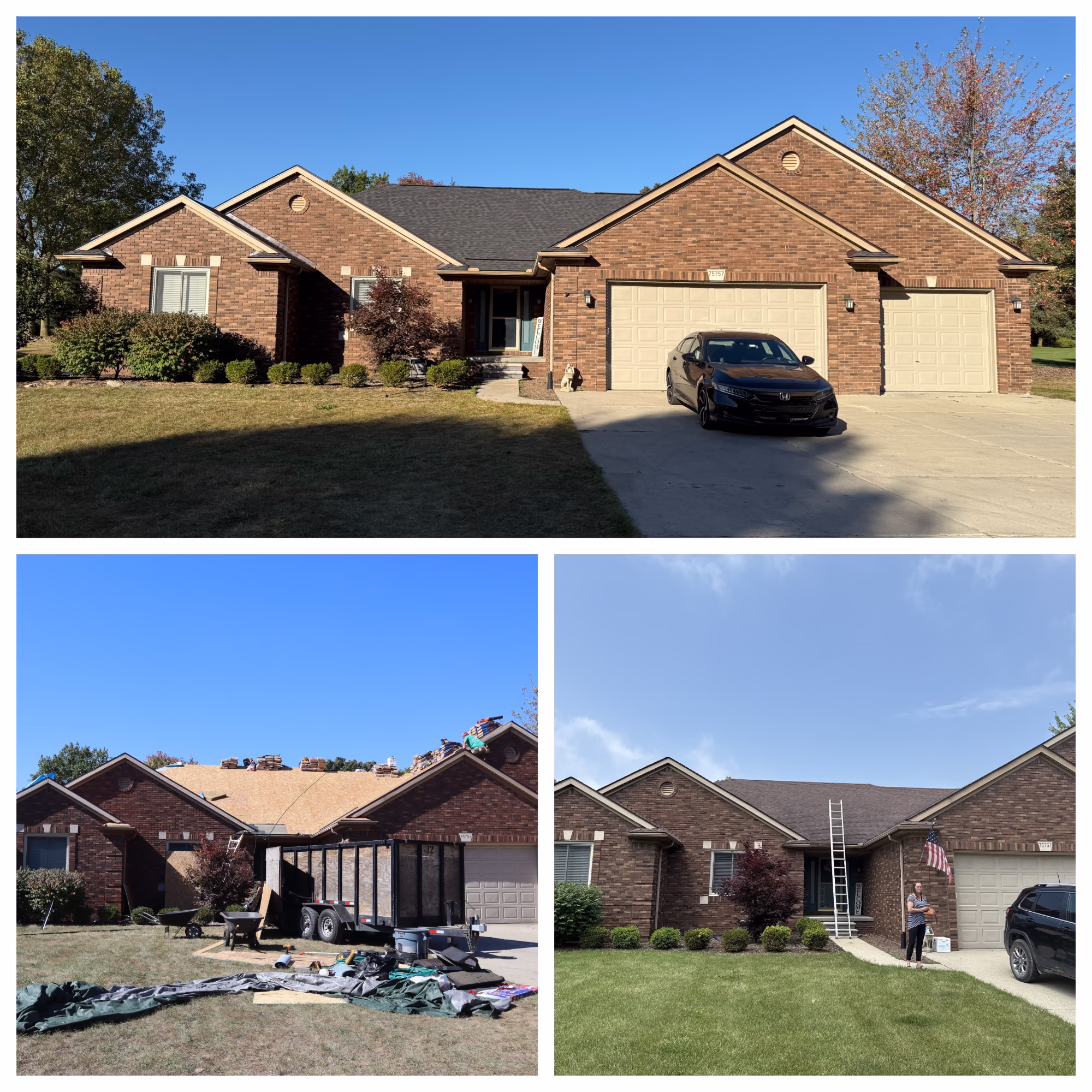 Level Up Improvement - Before, During, & After - oakland county roofing